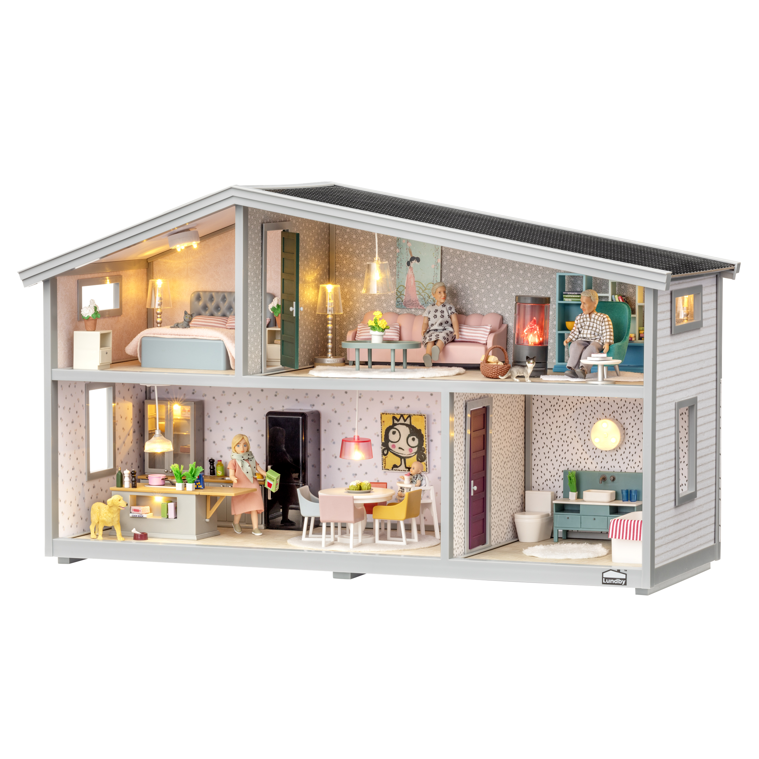 Lundby lundby doll house 4 rooms